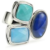 ELLE Jewelry Sterling Silver Multi-Stone Ring