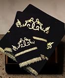 European Cotton Terry Towel Set, Florenca in Black
