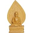 Wooden Meditating Buddha Artifacts (woodbuddha025)