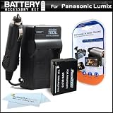 Battery And Charger Kit For Panasonic Lumix DMC-GF2 12 MP Micro Four-Thirds Digital Camera Includes Extended (1200Mah) Replacement DMW-BLD10 Battery + Ac / Dc Travel Charger + LCD Screen protectors + MicroFiber Cleaning Cloth
