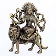 Religious Statue Brass Collectible Figurines Goddess Durga 6.5 inches