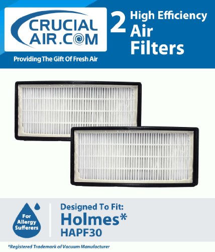 New High Quality HEPA Air Cleaner Filter 2-PACK Designed To Fit Holmes, HoneyWell, VICKS; Compare To Filter Part # 16216, HRC1 & Holmes Part # HAPF30, HAPF30D, HAPF30DPDQ