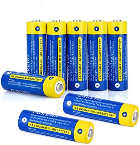 OXKERS 3000mAh AA 1.2V Ni-Mh Performance Alkaline Batteries (8-pack)