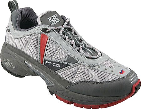 UK Gear PT-03 SC Women's Road Running Shoe - Grey-Red-Black - US size: 7