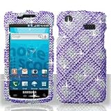 Premium - Samsung i897/Captivate Full Diamond Purple Plaid Cover - Faceplat ....