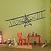 Vinyl Airplane Wall Decal Biplane Wall Sticker Airplane Wall Art Decor Nursery Wall Grahpic Wall Mural Boy Room Wall Decoration Dark Brown