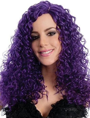 RainbowWigs Western Sexy Women Long Curly Purple Cosplay Hair Wig LC92B