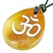 Lucky Om Symbol Wish Stone Natural Agate Gemstone Necklace