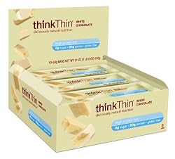 thinkThin Protein Bar, White Chocolate, Gluten Free, 2.1-Ounce Bars (Pack of 10)