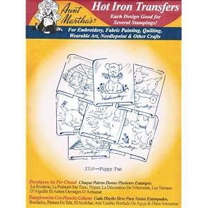 Puppy-Fun-Aunt-Martha-s-Hot-Iron-Embroidery-Transfer