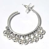 SG PARIS POST EARRING SILVER ARGENTE EARRINGS HOOP EARRING METAL WINTER WOMEN ETHNO GLAM FASHION JEWELRY / HAIR ACCESSORIES Z OTHERS