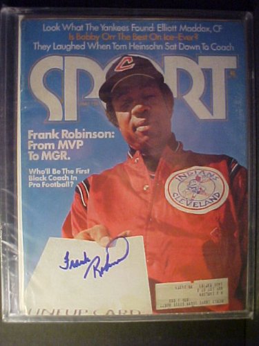 Frank Robinson Baltimore Orioles Autographed May 1975 Sport Magazine