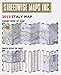 Streetwise Italy Map - Laminated Country Road Map of Italy - Folding pocket size travel map with major city distance chart