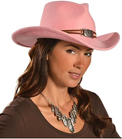 Master Hatters Women's Reba Wool Felt Cowgirl Hat Pink Small