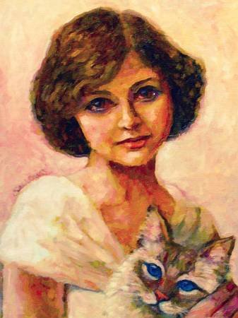 Custom Order #BV-NBN, Oil on Canvas, Custom Painting of The Person You Love, For 1 Person of Customer's Choice, Style: Expressionism, with Signature Text 