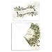 Holiday Foliage Holiday Card Assortment - Set of 36 (2 designs) versed, foil embossed cards with white envelopes