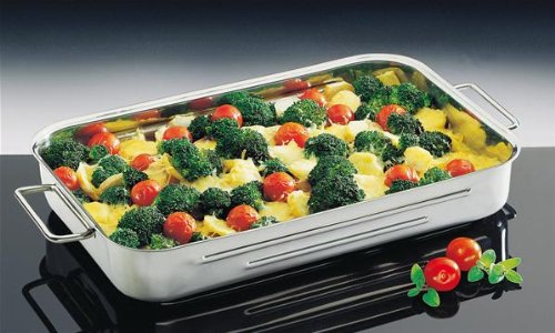 Kuchenprofi 1070002832 12-1/2-Inch by 8-Inch by 2-1/2-Inch Stainless Steel Lasagna/Roast Pan