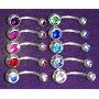 Lot of 10 New Double Jeweled Gem Belly Navel Body Jewelry Piercing Bar Ring Rings 14g