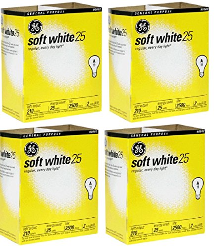 GE 2PK 25W SW LGT Bulb (4 Packs of 2)