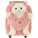 Kids Pink Rolling Backpack With Cat Stuffie -Affordable Gift for your Little One! Item #DKKI-8099