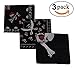 BS® 3pcs 22*22 Inch 100% Cotton Pirate Bandanas Novelty Double Sided Print Skull Cowboy Party Favor Scarf Headband Head Wraps Handkerchiefs