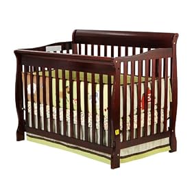 Dream On Me Ashton 4 in 1 Convetible Crib, Cherry: Baby