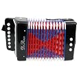 DeRosa Childrens Black 7 Key Toy Accordion Squeeze Box