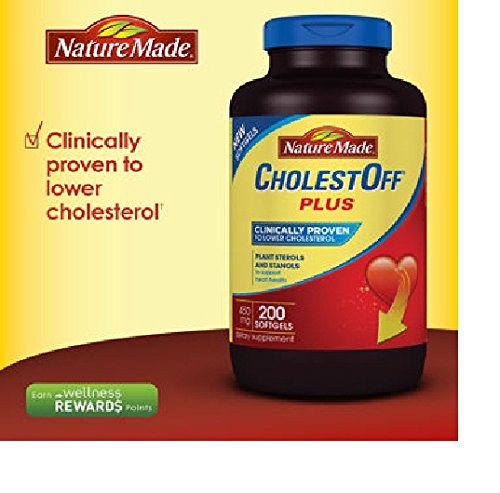 Nature Made CholestOff Plus 450 mg Plant Sterols Stanols - 2 Bottles, 200 Softgels Each