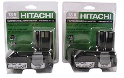 Hitachi BCL1815 18 Volt Lithium-ion Battery 2 Pack (Retail Packaged)