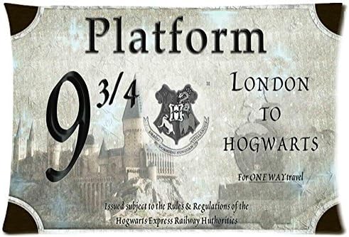 The Lantern Harry Potter Hogwarts Train Ticket Cover Custom Throw Pillow Case Best New Year Gift 20X30 Inch 2 Sides