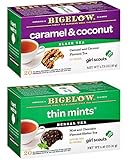 Bigelow Tea - Girl Scouts Cookie Flavored Tea: Caramel & Coconut Black Tea and Thin Mints Herbal Tea (Pack of 2)