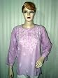 Designer Kurta Lavender Pink Cotton Embroidery Tunic Top XXL Size