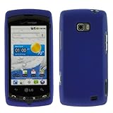GTMax Blue Rubber Hard Snap On Crystal Cover Case for Verizon LG Ally VS740 ....