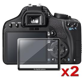 Everydaysource [2 Pack Valued Combo] - For CANON EOS 450D LCD Screen Protector Glass