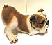 Farting Tooting English Bulldog Dog Figurine Statue With Motion Detector