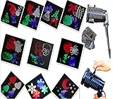 YBB切り替えプロジェクターランプ、防水プロジェクターライト、4つのLEDビーズと10の取り替え可能なフィルムレンズつき、ホーム/KTV/クリスマス/復活祭/バレンタインデー/ハロウィン/感謝祭などに