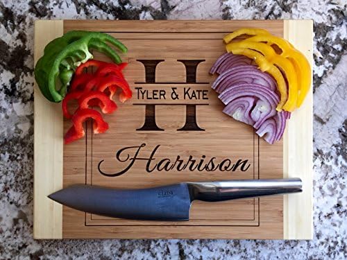 Personalized Cutting Board 11x14 (3/4" Thick) Bamboo - Harrison Style