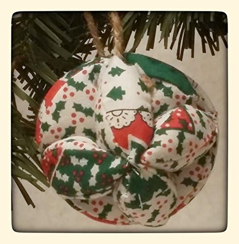 Appalachian Quilted Ornament w/Jute Rope Hanger.