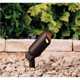 Kichler Accent Landscape Fixture 12v With 20fl Lamp Textured Architectural Bronze by Kichler