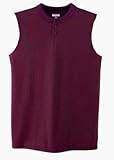 Wicking Sleeveless Two-Button Baseball Jersey (2X-Large) from Augusta Sportswear