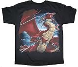 Unleashed Dark Fantasy Dragon T-Shirt by Liquid Blue 100% Cotton Teens & Adults Shirt