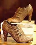 Croco-embossed shoe-boot