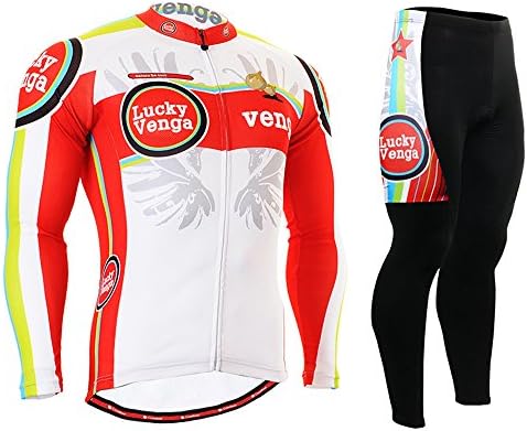 Outdoor Cycling MTB Compression Tights Trend Design Jersey f_d018 Red+White M