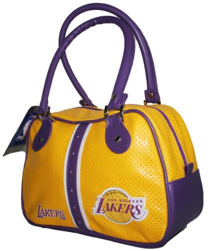 NBA Basketball Los Angeles Lakers Bowler Bag Style Handbag Purse Ladies Bag