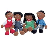 African American Family Puppet Set