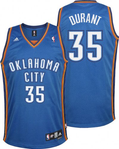 Kevin Durant Blue Adidas Revolution 30 NBA Replica Oklahoma City Thunder Youth Jersey