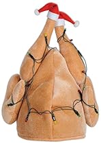 Beistle 1-Pack Plush Light-Up Christmas Turkey Hat
