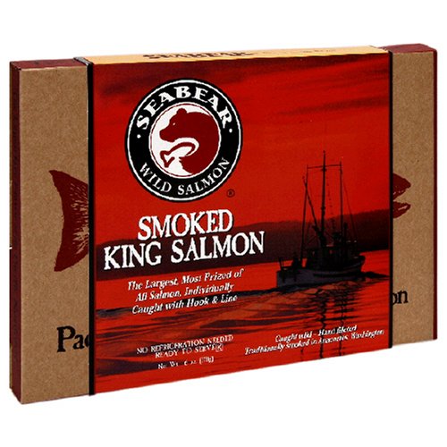 SeaBear Smoked King Salmon, 6-Ounce Units (Pack of 2) by SeaBear
