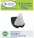 Eureka Quick Up Washable & Reusable Dust Cup DCF-11 Filter 62558A; Fits Eureka Quick Up Vacuum Cleaner Models: 61, 70, 71, 61A, 70A, 70AX, 71A, 71AV, 71B, AG61A, UK61A, Z61A; Compare to Eureka Part # 39657; Designed & Engineered By Crucial Vacuum