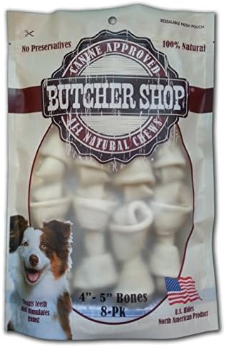 The Butcher Shop 4-5" Rawhide Bones, 8-pack